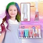 HaiolorPro 6PCS Hair Chalk for Girls & Kids, Temporary Hair Colour Spray for Kids, Temporary Hair Dye Girls Birthday Presents, Kids Temporary Hair Makeup Sets Dye for Dark Hair