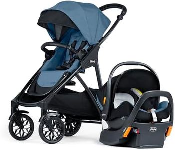 Chicco Corso LE ClearTex Modular Travel System with Corso LE Stroller & KeyFit Max ClearTex Infant Car Seat and Base, Stroller and Car Seat Combo | Tidal/Blue