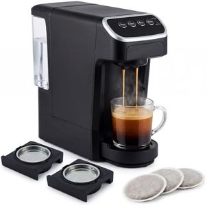 PeleCafe Coffee Machine – Compatible with Senseo Pods – Fast Brewing Single-Serve Coffee Maker with Rich Flavor Extraction, Crema Layer, Space-Saving Sleek Design, Barista-Quality Taste