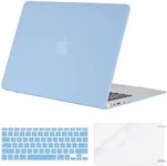 MOSISO Plastic Hard Shell Case & Keyboard Cover Skin & Screen Protector Compatible with MacBook Air 13 inch (Models: A1369 & A1466, Older Version 2010-2017 Release), Air Blue