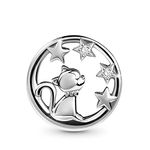 GNOCE Cat Charm Bead Sterling Silver Charm Fit Bracelet/Necklace for Women Girls Wife Daughter