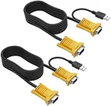 MT-VIKI 2-in-1 USB VGA KVM Cable for USB KVM Switch VGA (6ft 2packs)