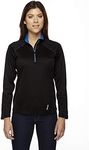 North End Ladies Radar Half-Zip Performance Top, XS, BLK/TRU ROYL 463