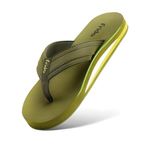 Frido Cloud Comfort Arch Support Slippers for Women & Men | Orthopedic Soft Home Chappal - Unisex Slipper| House Slipper with Anti-Skid Sole for Home Use & Casual (UK-11), Olive Green