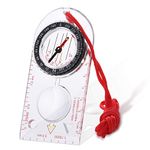 Compass Hiking Navigational Compass Orientation Compass, Base Plate Compass, Portable Compass for Survival Mountaineering, Map Compass for Hiking Outdoor Activities and Map Reading with Cord