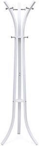 SONGMICS Appendiabiti da Terra, Attaccapanni Resistente con 9 Ganci Metallici, Altezza di 176 cm, per Cappotti Cappelli, Bianco RCR01W