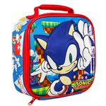 Zawadi Global Sonic The Hedgehog 3D Rectangular Insulated Lunch Box Bag for Boys and Girls, Perfect Size for Packing Hot or Cold Snacks for School and Travel, BPA Free