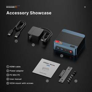 BOSGAME M2 Mini Gaming PC Ryzen 9 7940HS, 32GB DDR5, 1TB SSD – Dual 2.5G LAN, Quad Display, Wi-Fi 6E