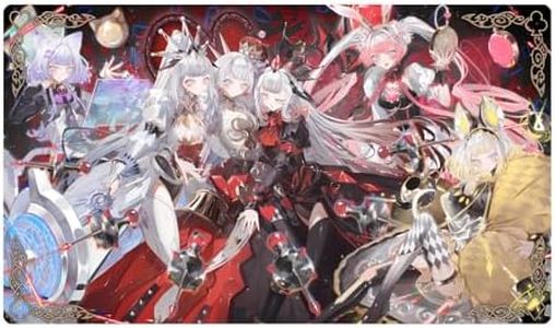 ZCYWXW Playmat Without Zones Maliss P White Rabbit TCG CCG Trading Card Game Mat & One Bag(ZC020-K)