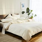 Brooklinen Luxe Core Sheet Set for King Size Bed, Cream - 4 Piece Set (1 Fitted Sheet, 1 Flat Sheet + 2 Pillowcases)…