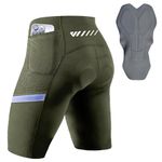 Wulibike Padded Cycling Shorts Mens 3D,Cycling Shorts Men,Road Bike Shorts Men,Quick Dry Breathable with Pocket Shorts