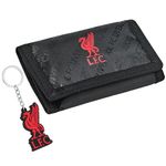 Liverpool F.C. Sports Fan Trifold Wallet Accessories Set with Card Slots & Coin Pocket, Supporters' Gear - Football Gifts for Boys