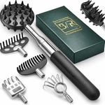 Telescoping Back Scratcher with 5Pcs Detachable Scratching Heads, Fathers Day Birthday Gifts for Him Men Dad Back Scratcher for Men/Women