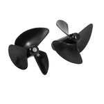 Homgee 2Pcs 3-Blade Propeller For V500 2011-5 Electric Rc Boat, Black