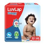 LuvLap Pant Style Baby Diapers, New Born/X-Small (NB/XS), 30 Count, For babies of Upto 5Kg with Aloe Vera Lotion for rash protection, with upto 12hr protection, Diapers