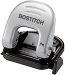 PaperPro Bostitch Office EZ Squeeze Reduced Effort 2-Hole Punch, 20 Sheets, Locking Handle, Silver (2310)