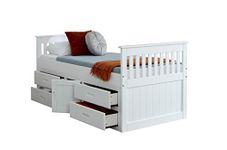 CAPTAINS STORAGE BED IN WHITE