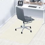 Bolinker Office Chair Mat for Hardwood & Tile Floor, 55"x39" Computer Gaming Rolling Chair Mat Anti-Slip Washable Noise Reduction Protect Floors from Scratches (Off-White)