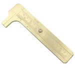 EKLOEN Mini Brass Sliding 80mm Double Scale Caliper for Measuring Gemstones and Jewelry Components Bead