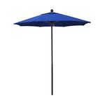 California Umbrella EFFO758-F03 7.5' Round Fiberglass Frame Market Umbrella, Black Pole, Olefin Royal Blue