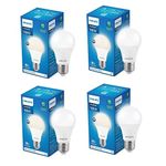 PHILIPS 10-watt LED Bulb | AceSaver High Wattage LED Bulb | Base: E27 Light Bulb for Home | Natural White, Pack of 4