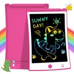 LCD Writing Tablet, Electronic Writing &Drawing Board Doodle Board, Magic Doodle Mat Sketch Pad Reusable Doodle Tablet Gift for Kids and Adults at Home,School and Office (Pink)