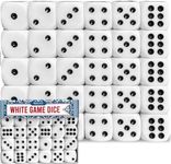 Smith’s® White Game Dice | 30 Pack | 16mm | 6-Sided Dice | Eco-Friendly | No Harmful Materials | Rounded Edges for Smoother Rolling