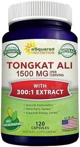 aSquared Nutrition Tongkat Ali 1500mg - 120 Capsules - Longjack (Eurycoma Longifolia) Extract Supplement & Long Jack Root Powder Pills - Tongkat Ali for Men & Women