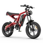 Kanpe Fat Tire Electric Bike Ebike,15AH Removable Battery 40-80KM Range,Hidoes Adult Electric Bicycles 250W E Bikes for Adults Electric,7-Speed,Electric Mountain Bikes