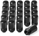 Orion Motor Tech M14x1.5 Lug Nuts, Cone Seat Lug Nut Set with 7/8" Hex, 14x1.5mm Wheel Lug Nuts Compatible with Buick Dodge Cadillac Chrysler Chevy Silverado, GM 9596070 611-236, Set of 24, Black