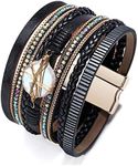 Luluadorn Women Multi-Layer Leather