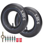 Set of 2 13x5.00-6 Inner Tube with TR13 Straight Valve Stem Replacement for Razor Dirt Quad (Versions 1-18) Go Kart Dirt Bike ATVs Dune Buggies Wagons Lawn Mowers Garden Tractors Hand Trucks