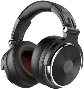 OneOdio Adapter-Free Closed-Back DJ Studio Headphones for Monitoring and Mixing, Protein Leather Earcups, Noise Isolation, 90° Rotatable Housing, Portable Over Ear Stereo (Upgraded Version)