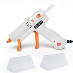 Tilswall Hot Glue Gun Kit, 50W Fast Preheating Mini Melt Gun with 75pcs Glue Sticks(130mm x 7mm),Perfect for Crafting, DIY, Art, Sealing, Home Repairs, Cards, and Glass, White