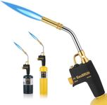 Propane torch Head with Igniter, Map Gas Torch Kit for Propane, Map and Mapp Gas,High Intensity Torch Head, Trigger Start GasTorch,Turbo Torch,Welding Torch Kit, Blow Torch(CSA,Without gas valve)