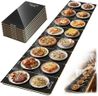 Electric Warming Tray for Buffet Party - 8 Panels Electric Glass Top Heating Plate, 8 Level Temp Control Easy Clean Surface Overheat Protection and Timer: for Busy Hosts Party Dinners and Holiday Meal