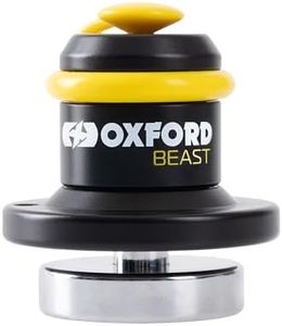 Oxford Beast Disc Lock LK121 | High Security Motorcycle Front Disc Brake Immobiliser, Black/Yellow