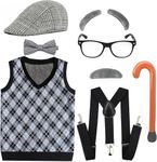 1920s Old Grandpa Men Costumes Set 