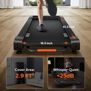 MERACH Heavy Duty Walking Pad Treadmill – Compact Under Desk Fitness