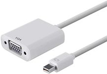 Monoprice Mini DisplayPort 1.2a / Thunderbolt to VGA Active Adapter, White (112785)