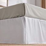 SLEEP ZONE Pleated Bed Skirts Full Size, 15 inch Tailored Drop Easy Fit Bedskirt, Anti-Static, Fade Resistant (Full, White)