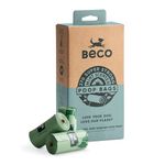 Beco Strong & Large Poop Bags - 270 Bags (18 Rolls of 15) - Mint Scented - Dispenser Compatible Dog Poo Bags