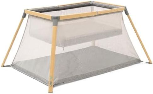 Tutti Bambini CoZee® Go 3-in-1 Bassinet, Baby Playpen & Travel Crib with Mattress Included - Lightweight, Breathable & Foldable Baby Play Pen from Birth to 3 Years (Oak & Charcoal)