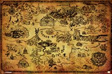 Legend of Zelda Map Video Gamer Cool Wall Decor Art Print Poster 18x12