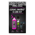 Muc-Off Clean, Protect & Lube Kit - Bike Cleaning Kit, Cleaning Bundle for MTB/Road/Gravel Bikes - Set Includes Bike Cleaner and Chain Lube