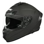 SMK Typhoon Solid ISI ECE & DOT Certified Full Face Dual Visor Helmet for Men and Women with Pinlock Fitted Clear Visr and Inner Sun Visor ( MATT Black - XL )