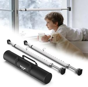 3-H Sliding Door Security Bar with Square TPR Pad Anti-Slip, 1 Pack