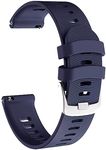 Zitel Bands Compatible with Garmin Forerunner 245/245 Music, Forerunner 645/645 Music, Forerunner 55/158, Vivoactive 3/4/4S, Venu Sq/Sq 2, Venu 2 Plus - 20mm Straps (Navy Blue)