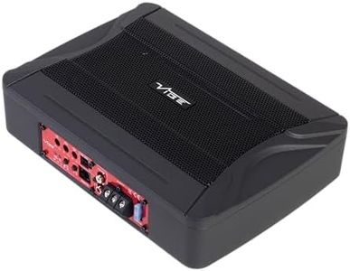 VIBE Car Audio Car Audio 240W Pulse PULSEC8A-V0 Underseat Ultra Slim Compact Active Subwoofer System, Die-Cast Aluminium loaded subwoofer enclosure, under seat subwoofer enclosure
