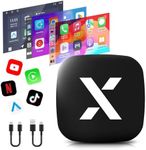 Wireless CarPlay & Android Auto Adapter with Play Store/YouTube/Netflix/Disney+,[32GB RAM], Support Mirroring TF Card USB Drive, Fit for Car with Wired CarPlay/Android Auto,FEXIER X Car Play Video Box